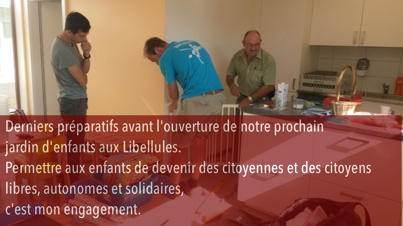 Travaux au jardin d'enfants des Libellules
